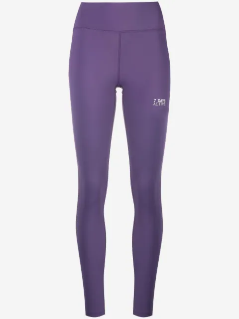 7 DAYS Active logo-print leggings