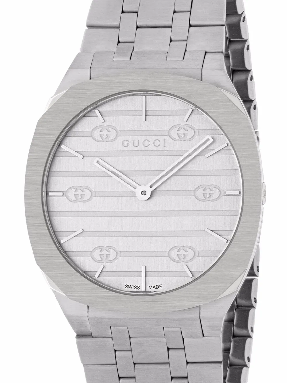 Shop Gucci 25h 34mm In Metallic