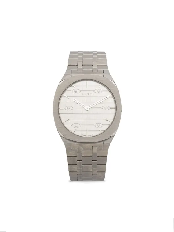 Gucci 25H 34mm | Silver | FARFETCH
