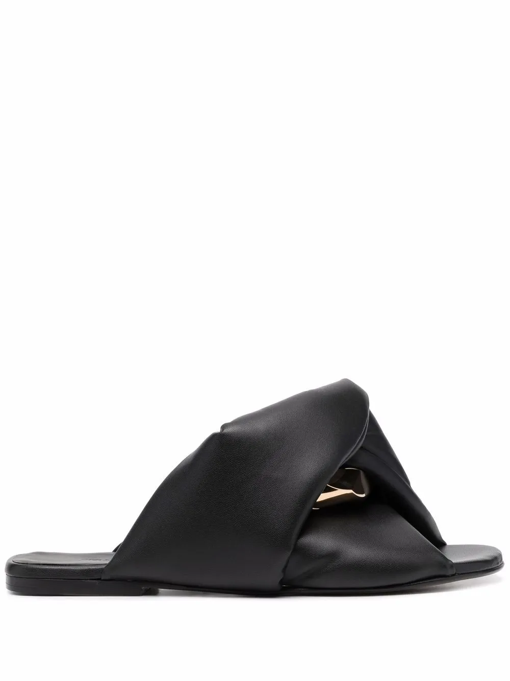 

JW Anderson sandalias planas con cadena - Negro