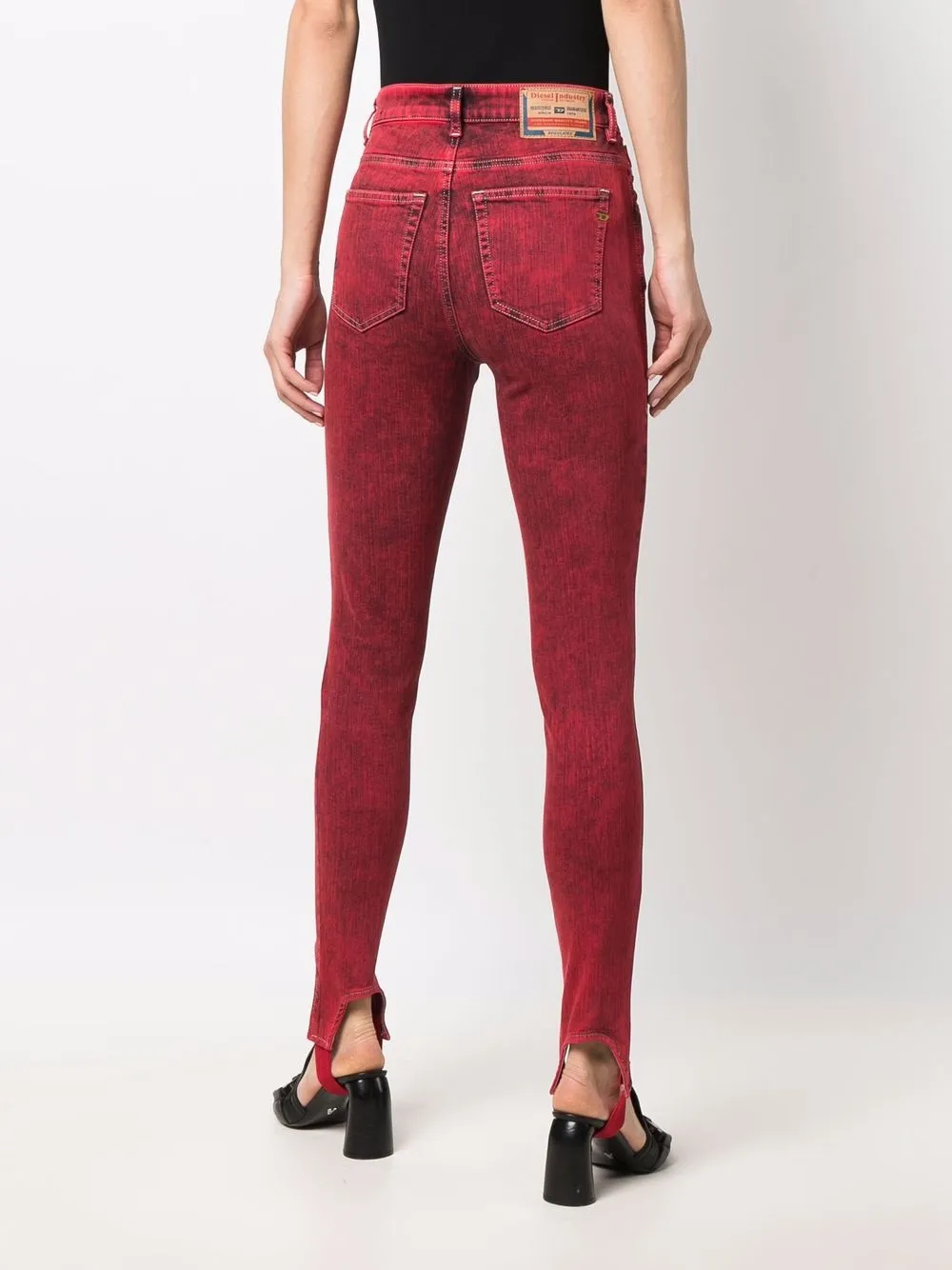 Diesel Skinny jeans Rood