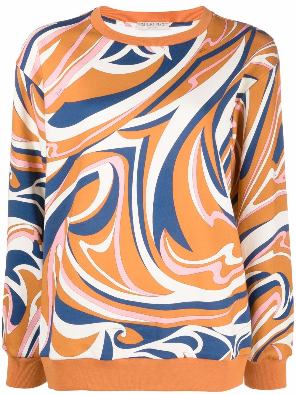 abstract-pattern print sweatshirt