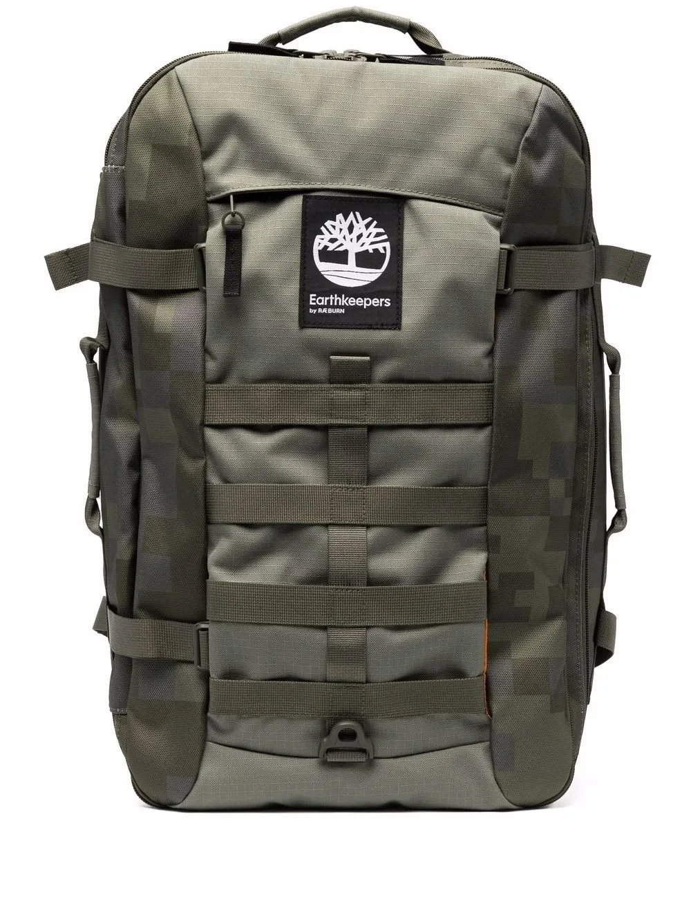 logo-patch camouflage backpack 