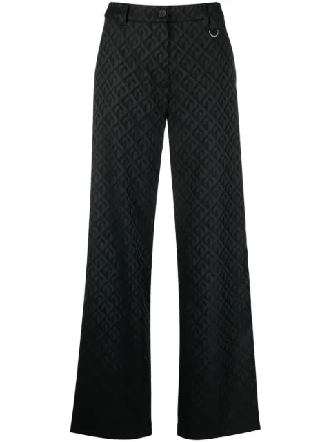 Marine Serre pantalones con estampado de lunas