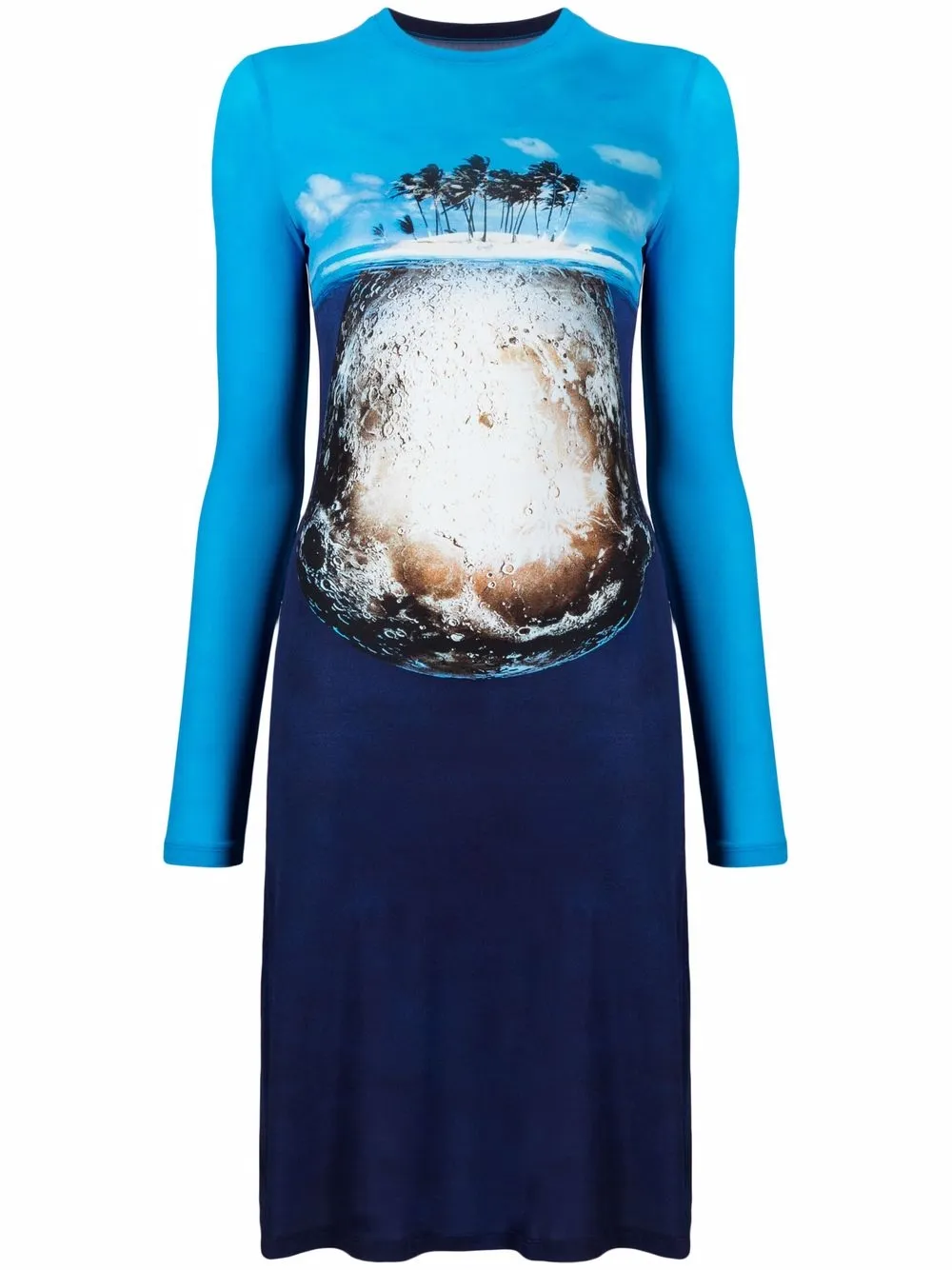 

Paco Rabanne vestido con estampado Instant World - Azul