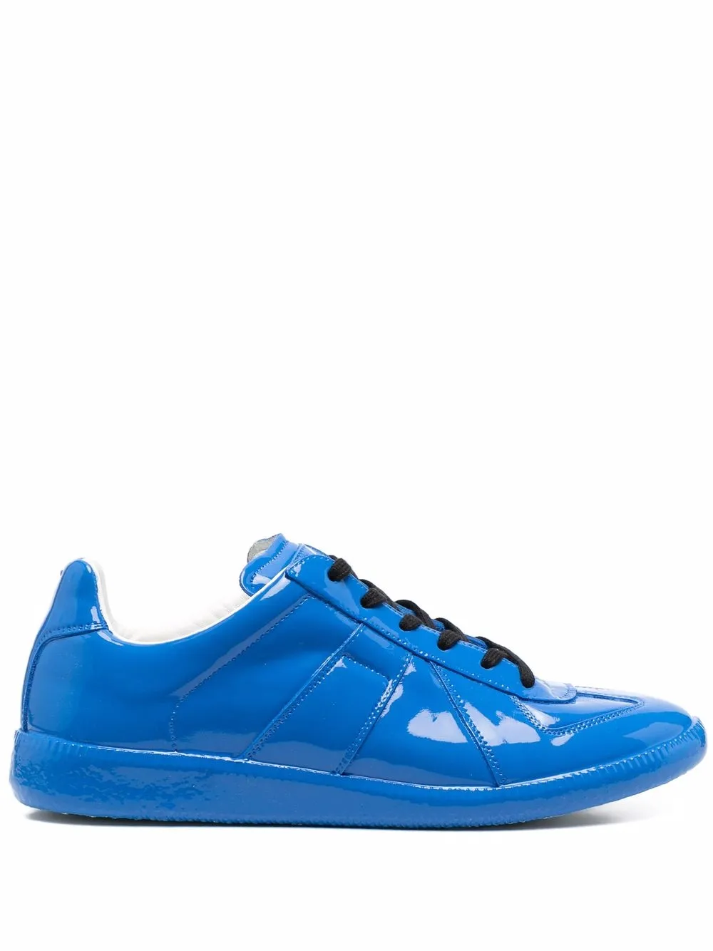 

Maison Margiela tenis con efecto brillante - Azul