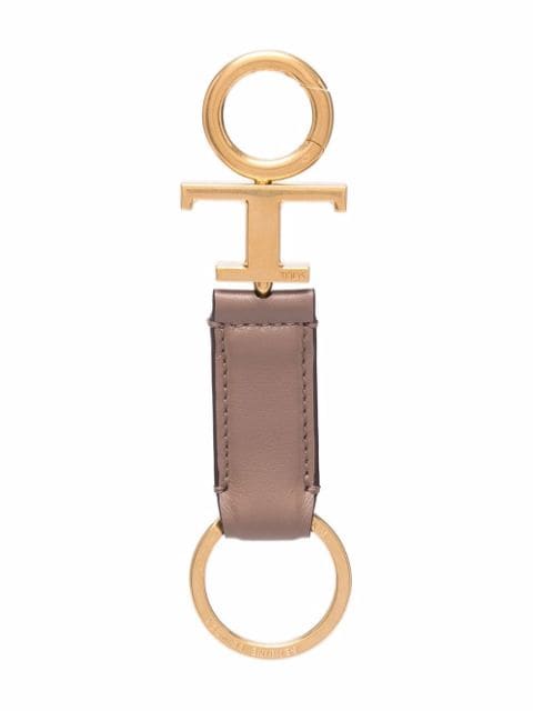 Tod's embossed-logo leather keychain 