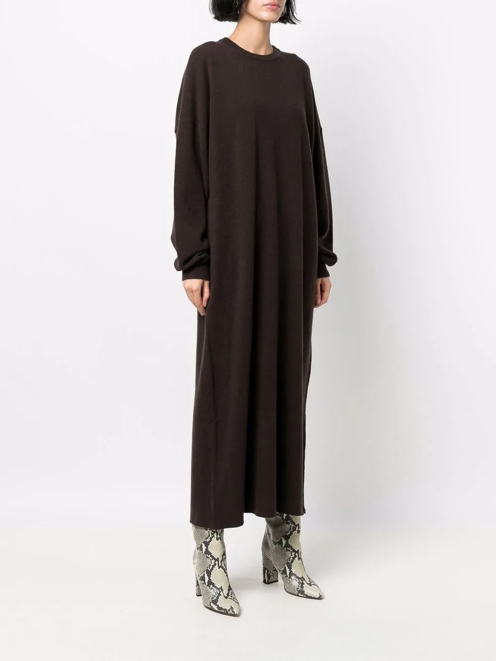 фото Extreme cashmere длинное кашемировое платье-джемпер
