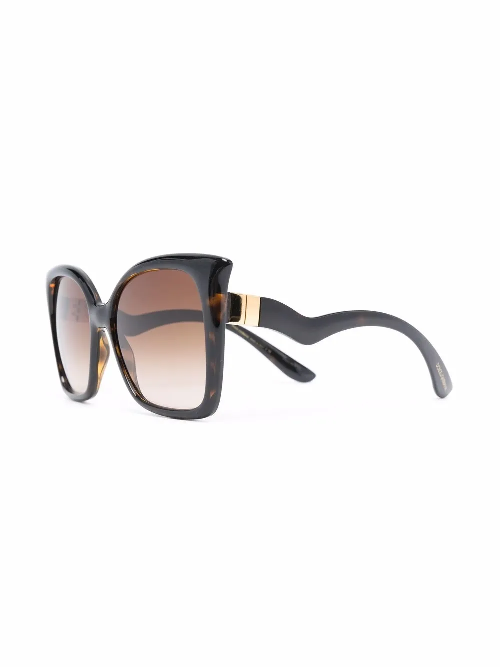 фото Dolce & gabbana eyewear солнцезащитные очки с изогнутыми дужками