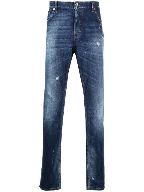 Roberto Cavalli logo-print straight-leg jeans