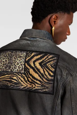 patchwork print jacket
