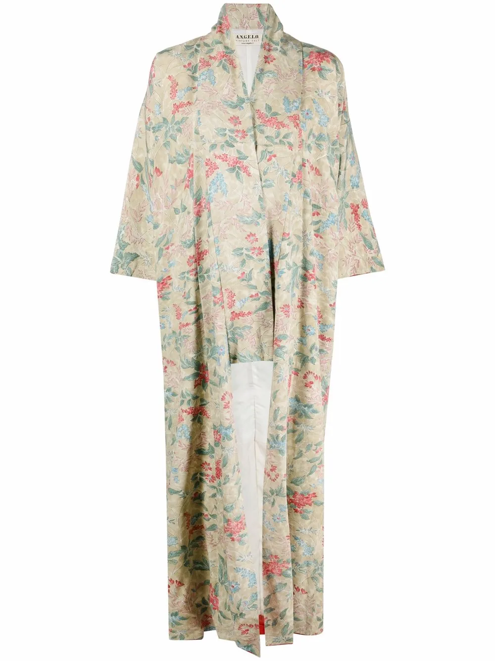 

A.N.G.E.L.O. Vintage Cult abrigo con estampado floral 1970 - Gris