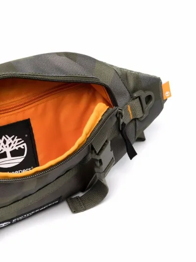 logo-patch camouflage belt bag 