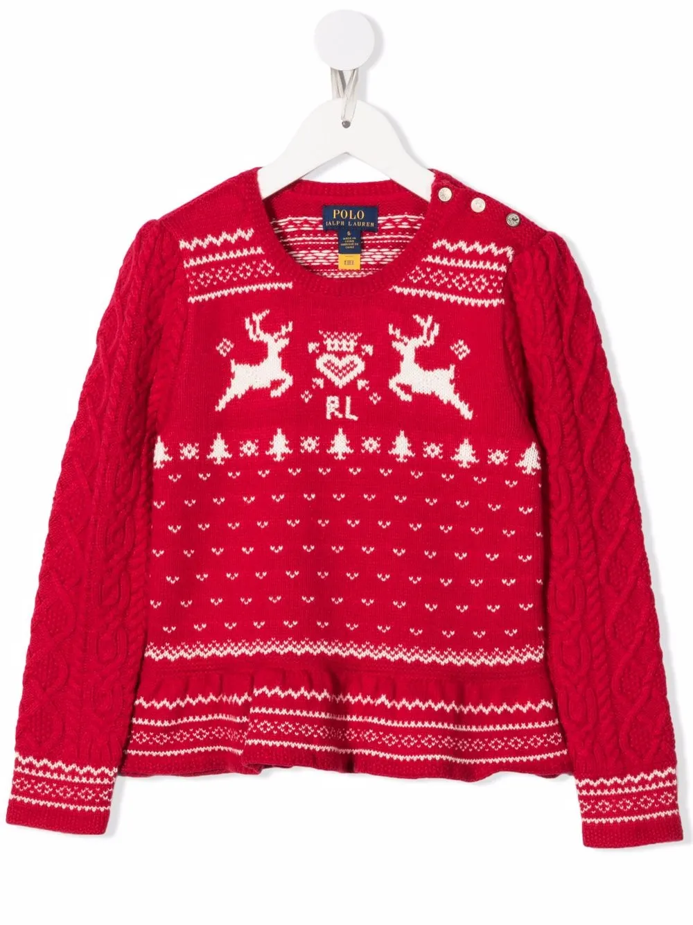 

Ralph Lauren Kids suéter de tejido Fair Isle - Rojo