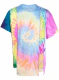 Needles tie dye-print panelled T-shirt - Yellow