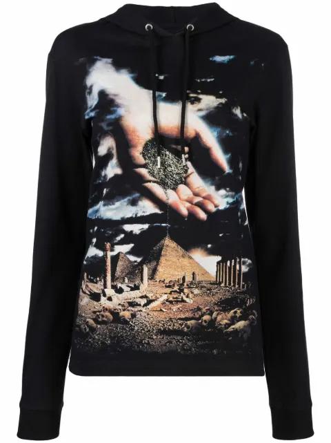 Rabanne x Kimura Tsunehisa graphic-print hoodie