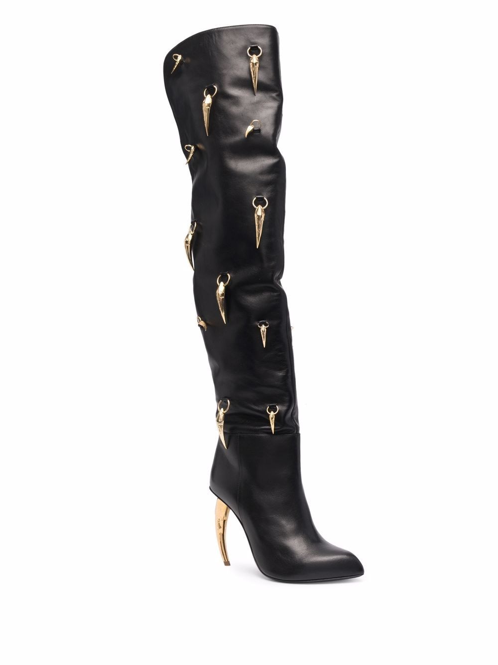 Roberto Cavalli curved-heel thigh-high Stiletto Boots - Farfetch