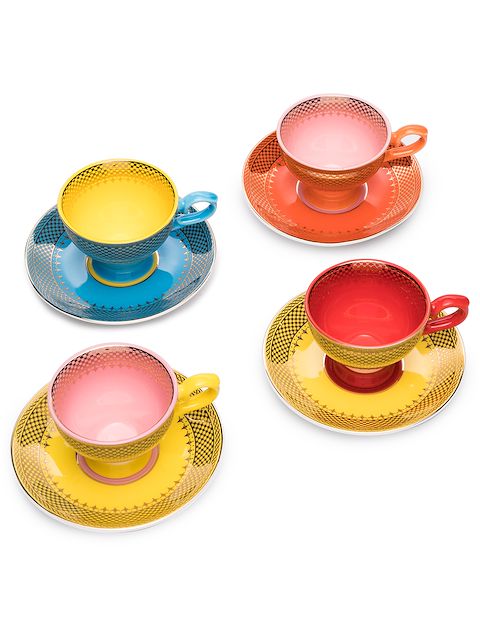 POLSPOTTEN juego de 4 tazas para café Grandma