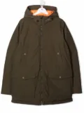 Woolrich Kids TEEN hooded feather-down padded coat - Green