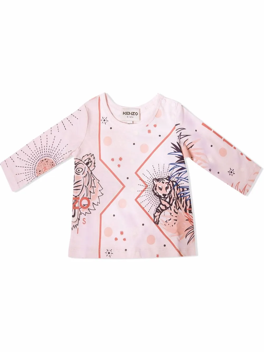 фото Kenzo kids топ с длинными рукавами и принтом