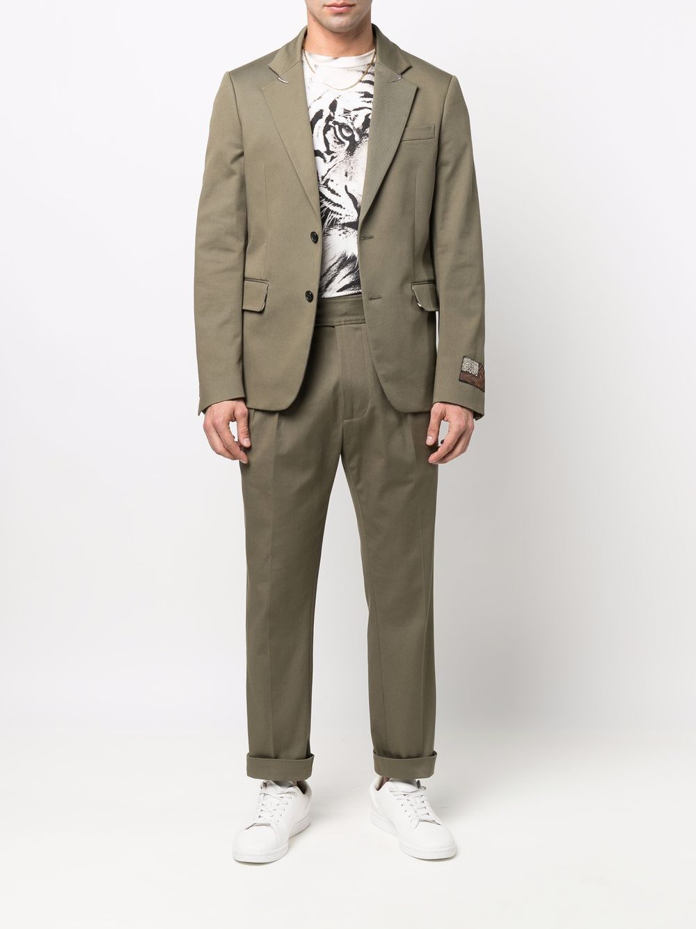 Roberto Cavalli single-breasted tailored blazer - Green