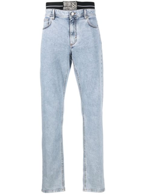 Roberto Cavalli acid-wash denim jeans