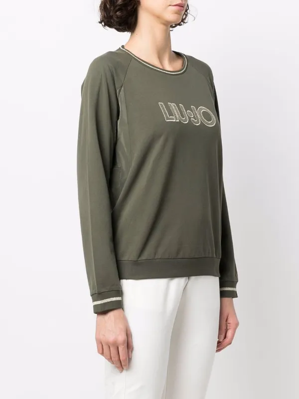 Liu Jo Logo-Embroidered Sweatshirt - Green