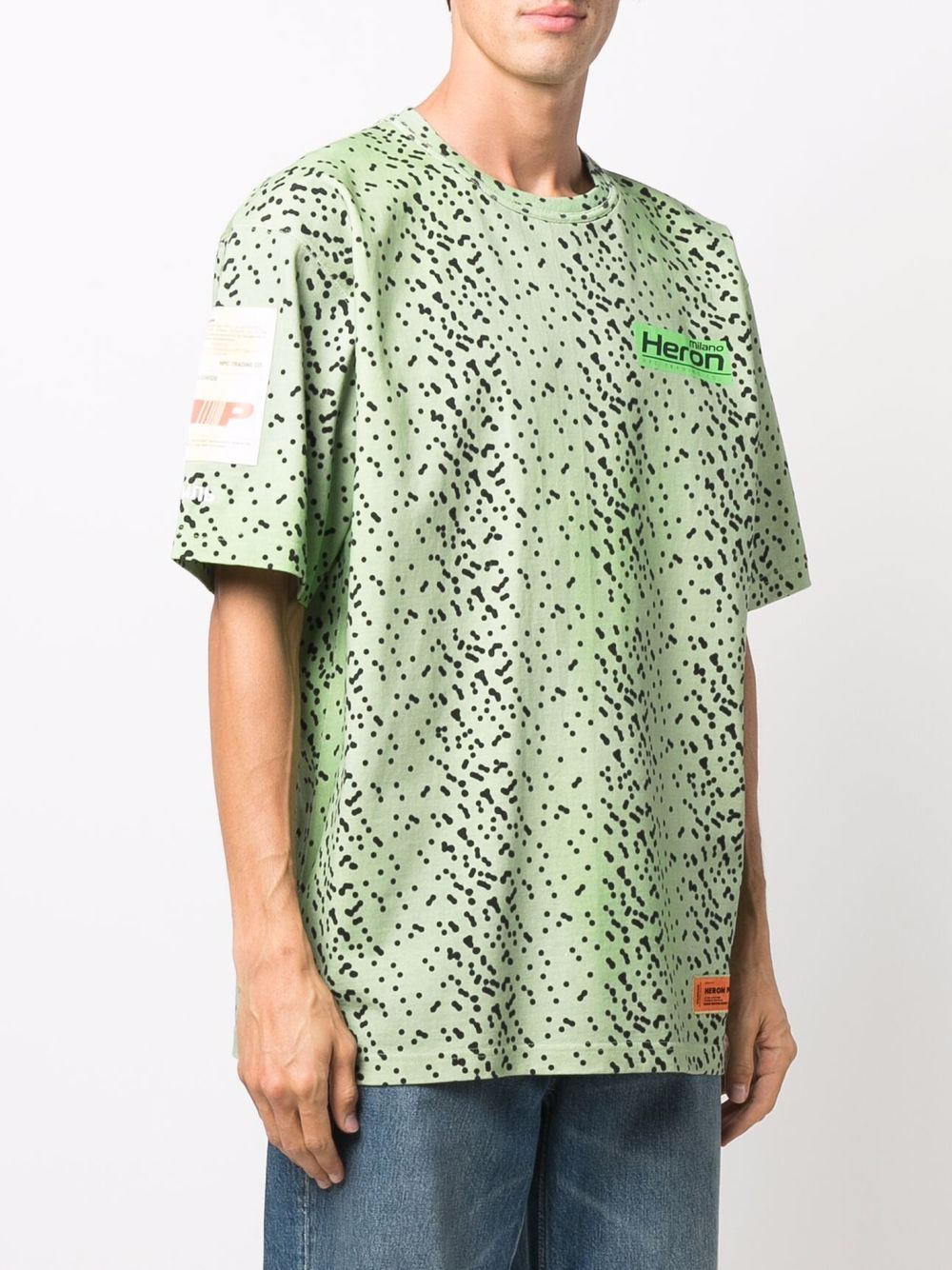 фото Heron preston logo-patches polka-dot t-shirt