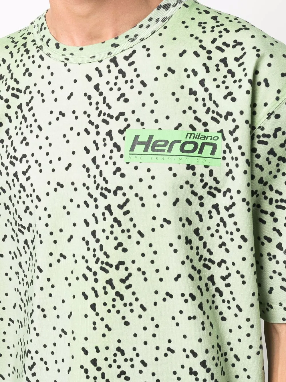 фото Heron preston logo-patches polka-dot t-shirt