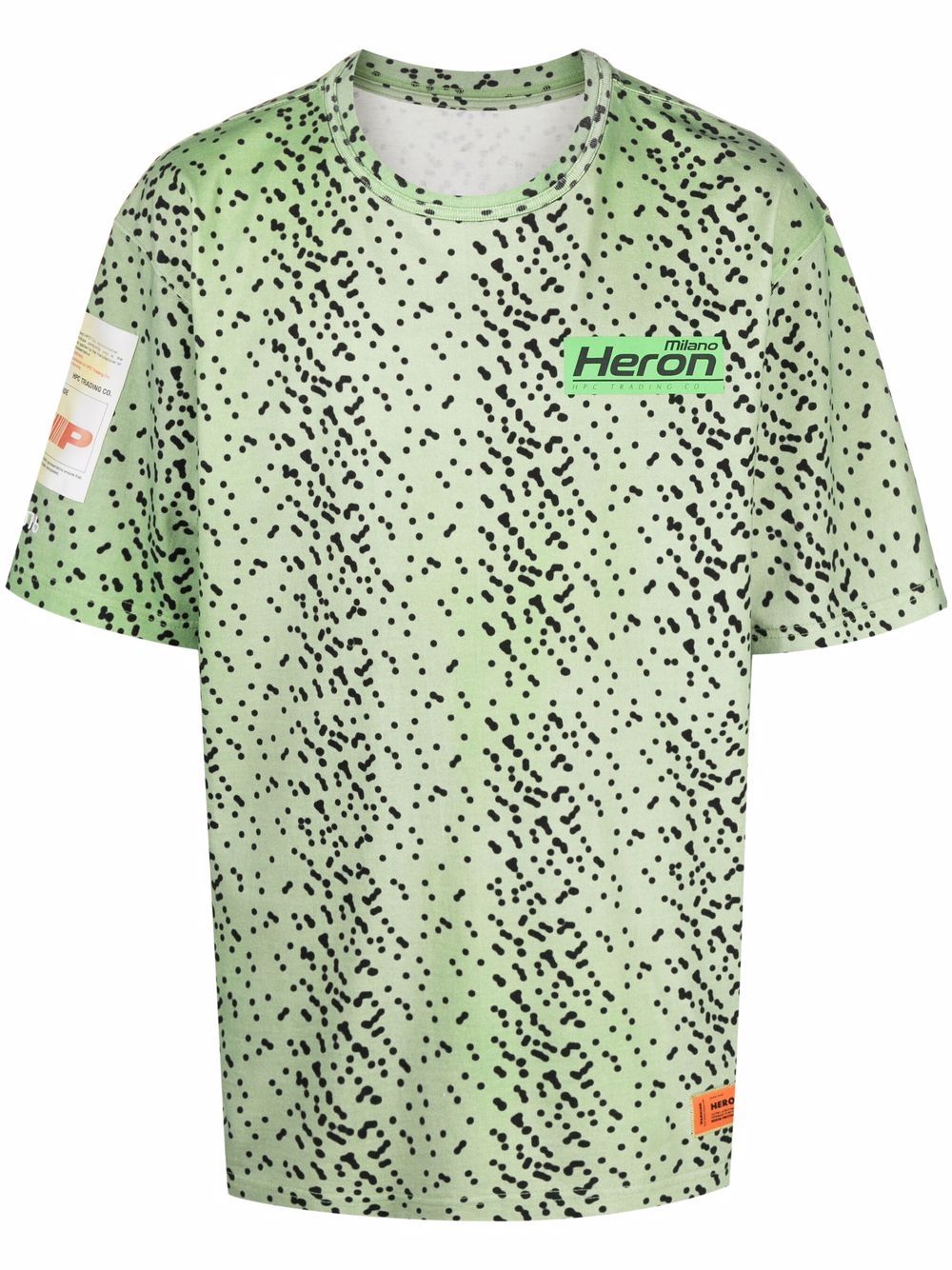 фото Heron preston logo-patches polka-dot t-shirt