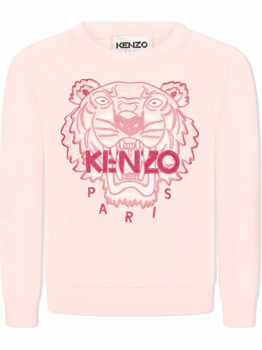 

Kenzo Kids sudadera con bordado Tigre - Rosado