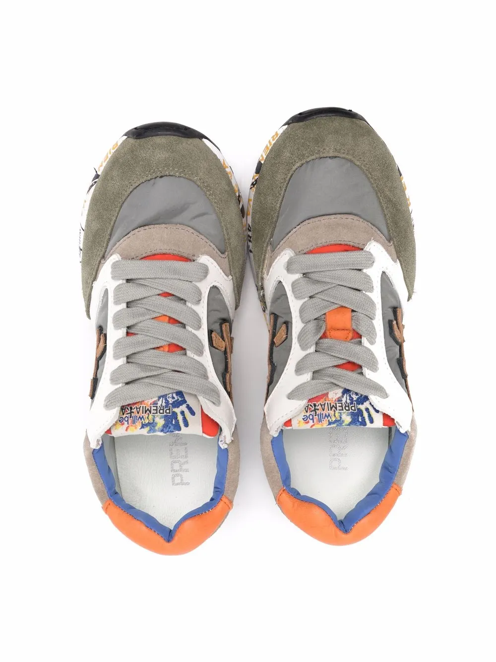 Premiata Low-top Lace-up Sneakers In Green