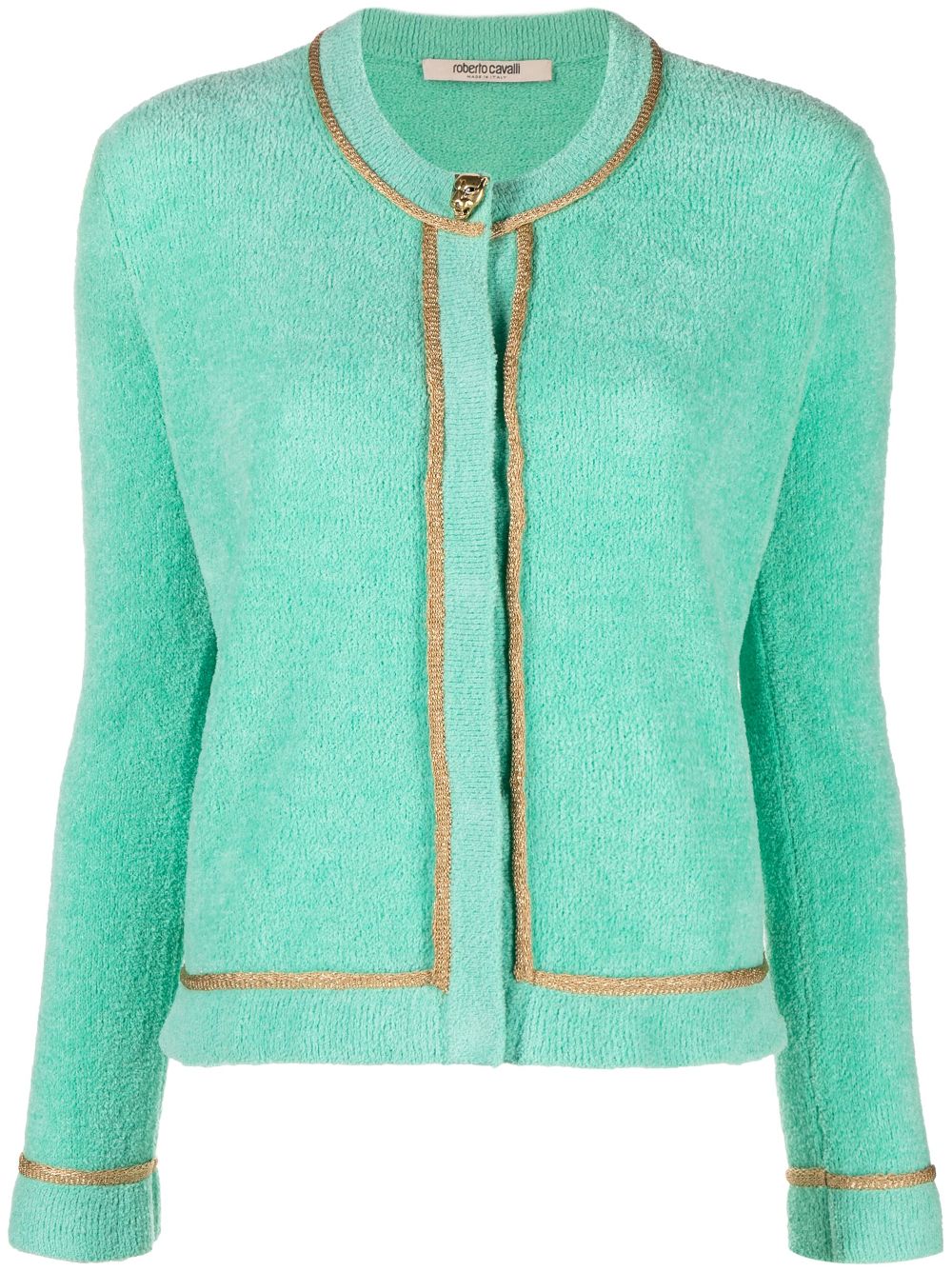 Roberto Cavalli embroidered-logo long-sleeve cardigan - Green