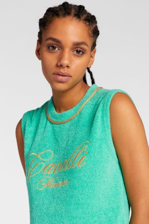 Logo-Embroidered Sleeveless Top