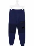 C.P. Company Kids Lens-detail cotton track trousers - Blue