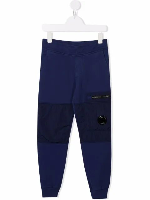 C.P. Company Kids Lens-detail cotton track trousers 