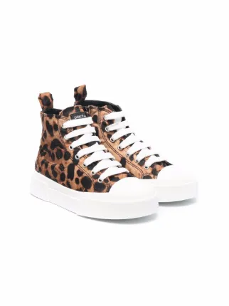 Leopard print high top shoes Clearance