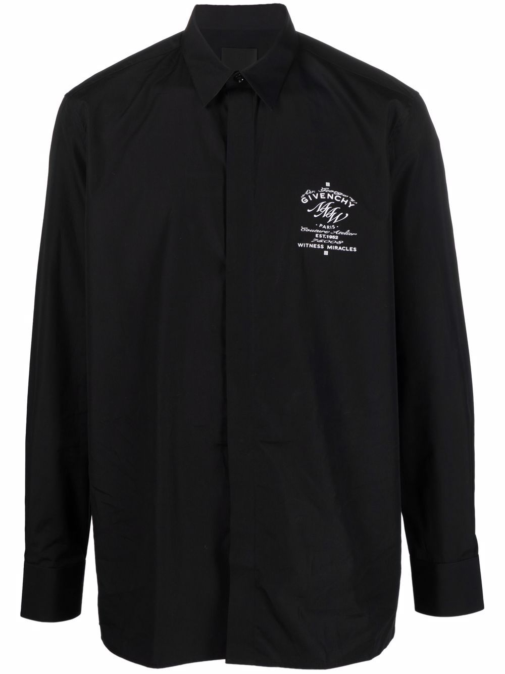 фото Givenchy рубашка с длинными рукавами и логотипом