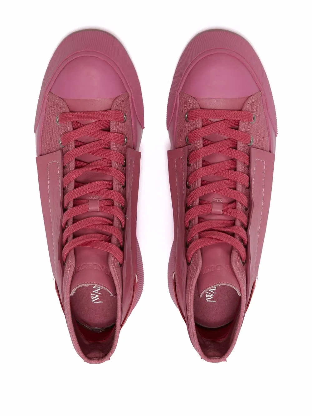 фото Jw anderson высокие кеды с тиснением