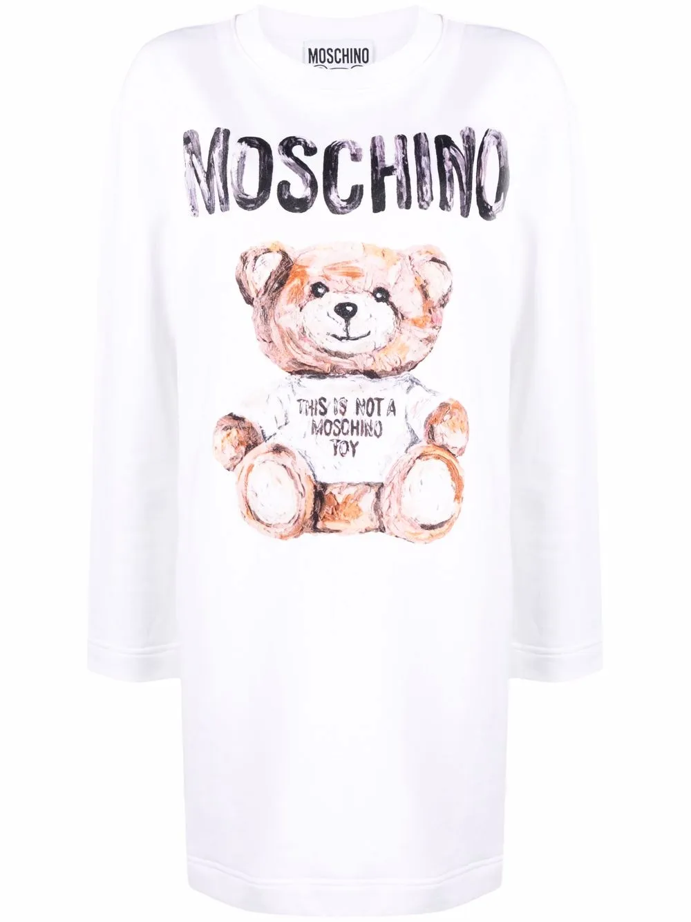 фото Moschino платье мини с принтом teddy bear