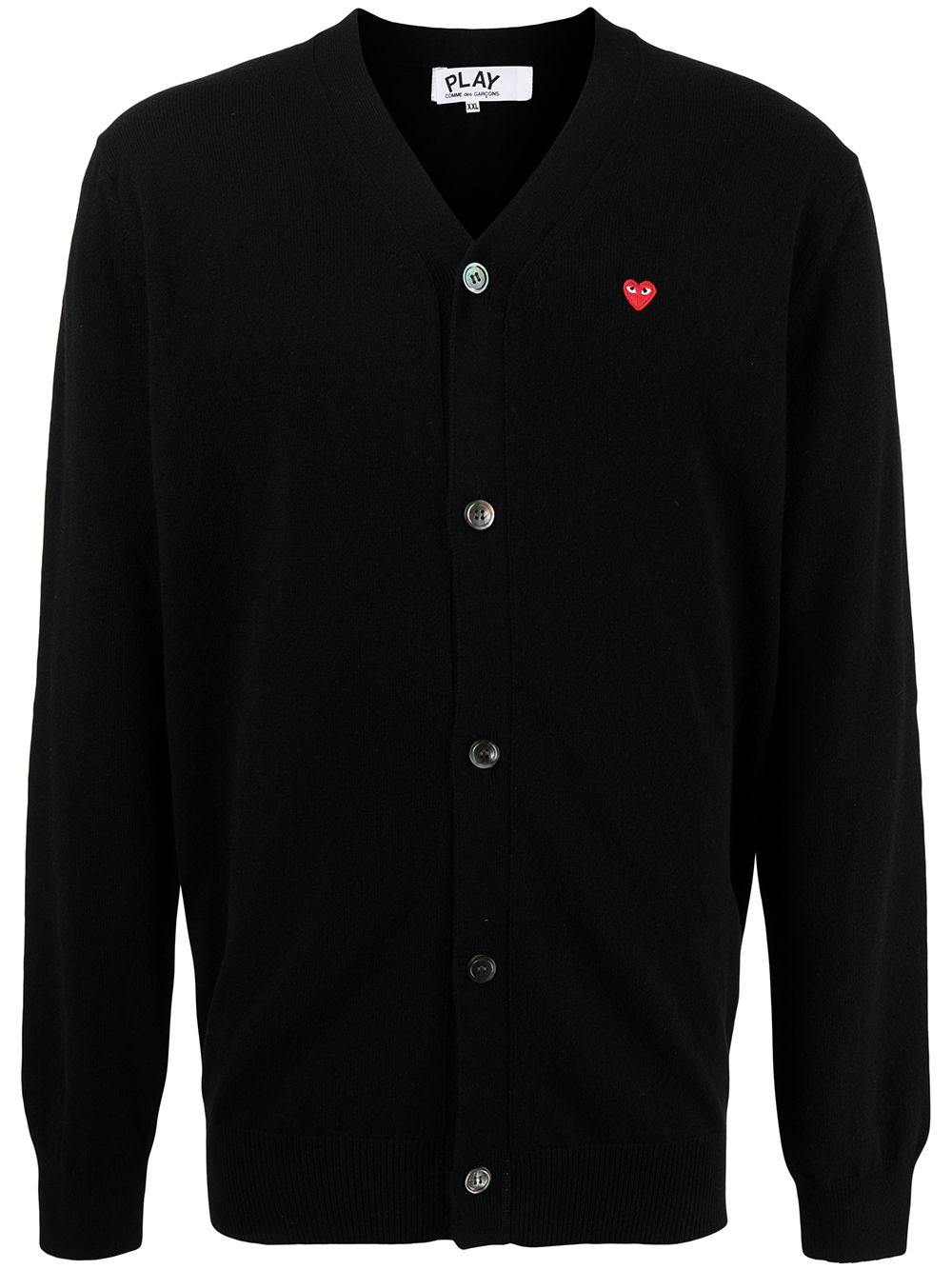 

Comme Des Garçons Play cárdigan con parche del logo - Negro