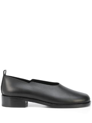 The Row Patent Leather Loafers in Black