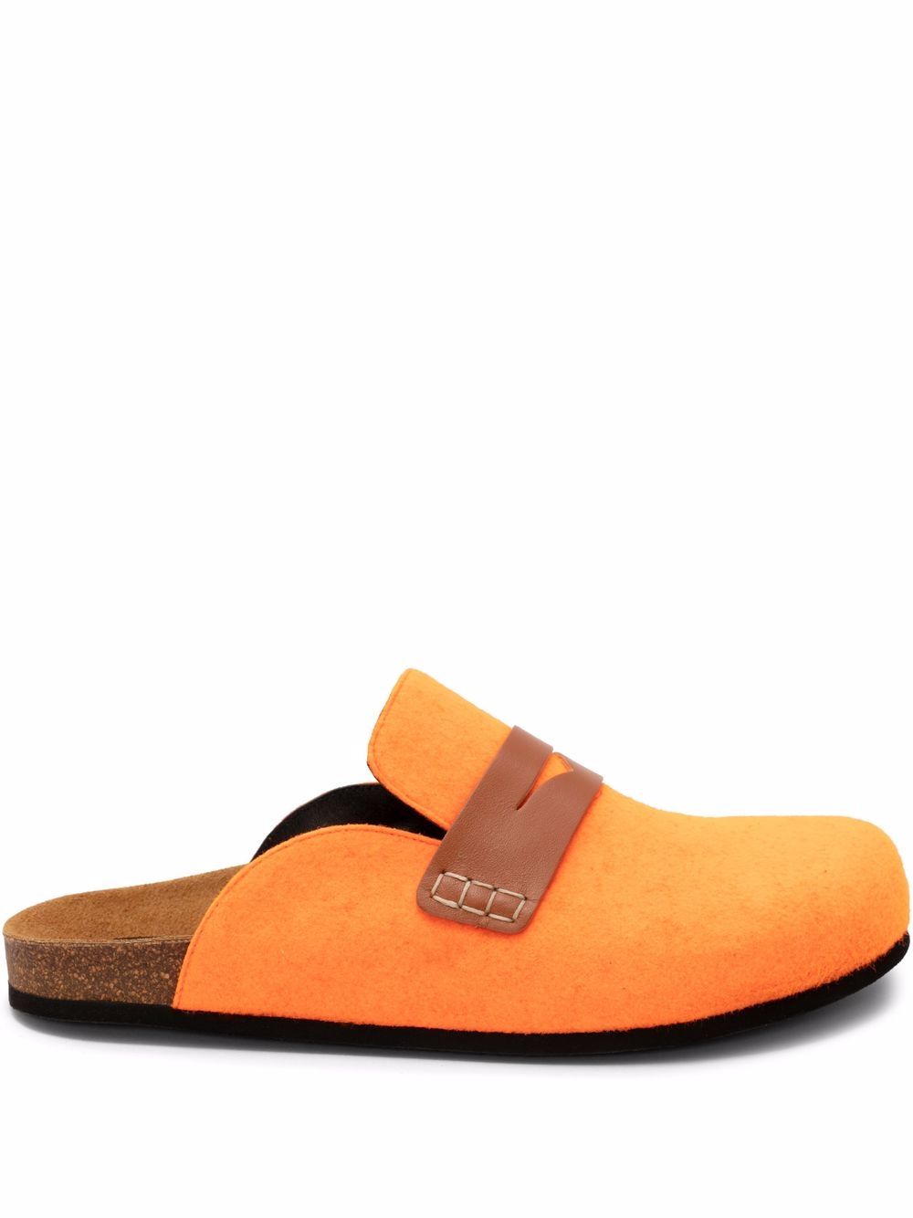 

JW Anderson felt loafer mules - Orange