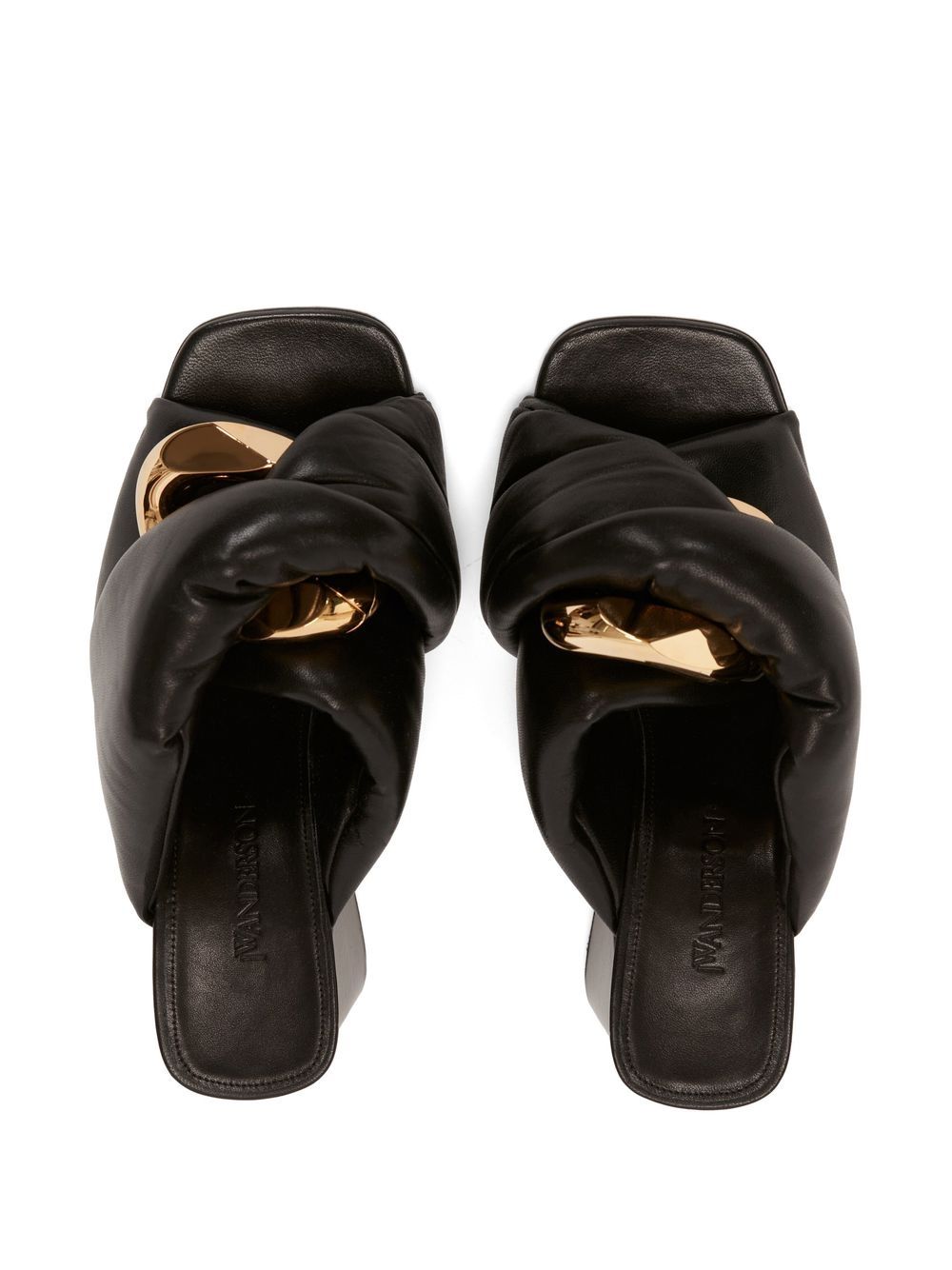 Shop Jw Anderson Chain Twist 80mm Sandals In Black