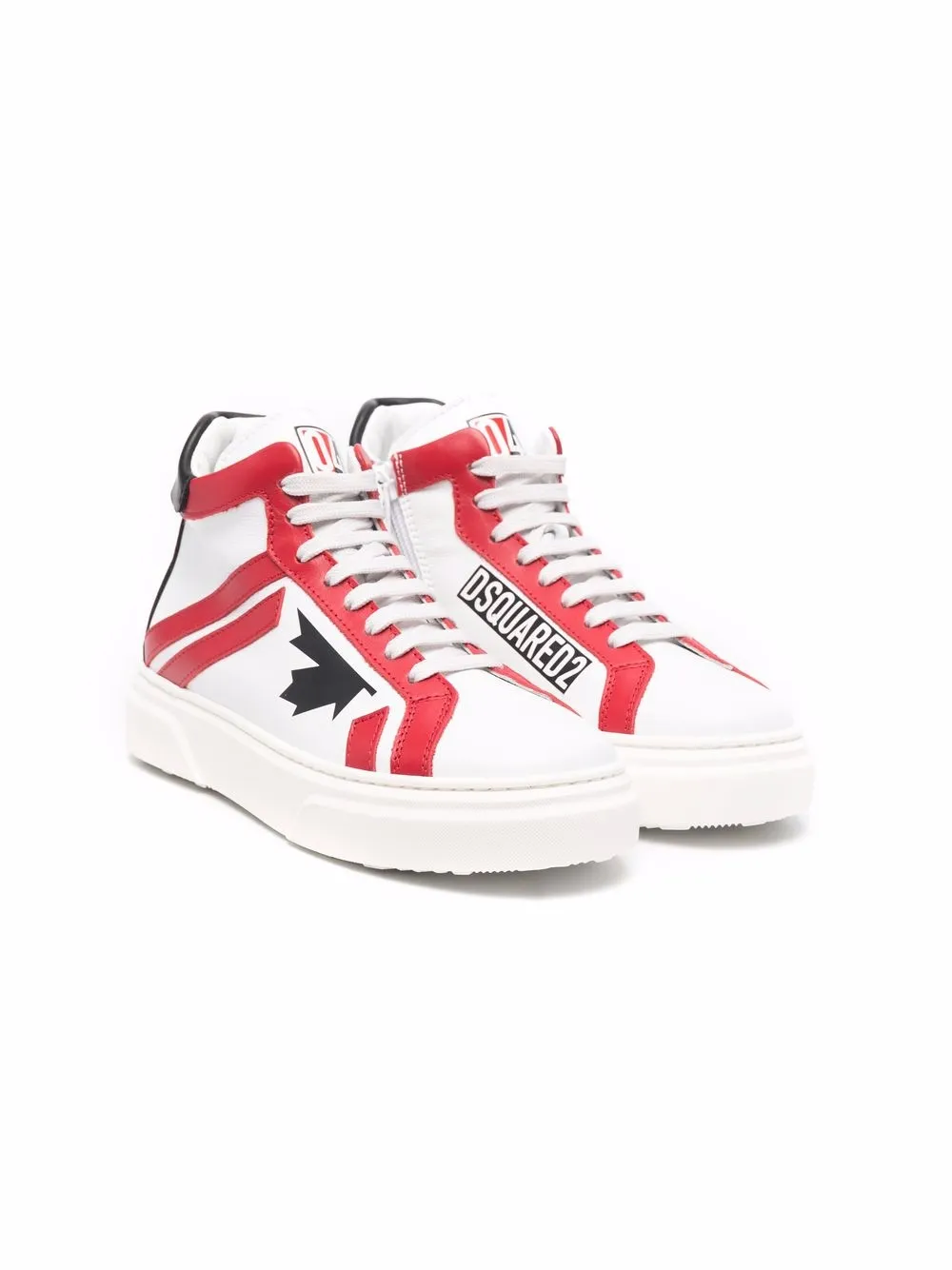 

Dsquared2 Kids tenis altos con paneles - Blanco