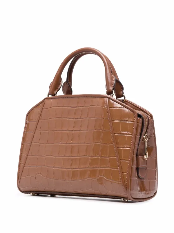 michael kors brown alligator purse