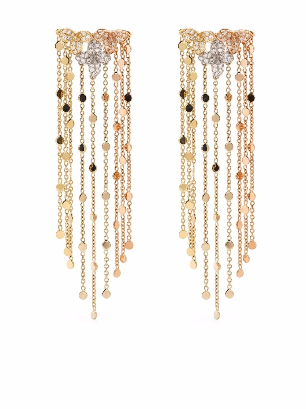 Pasquale Bruni серьги Ama из розового, белого и желтого золота