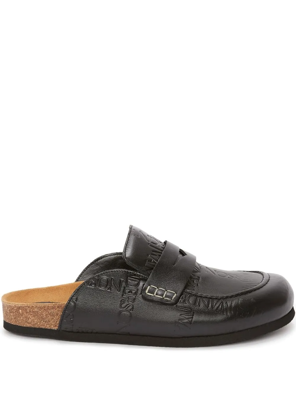 

JW Anderson logo-debossed loafer mules - Black