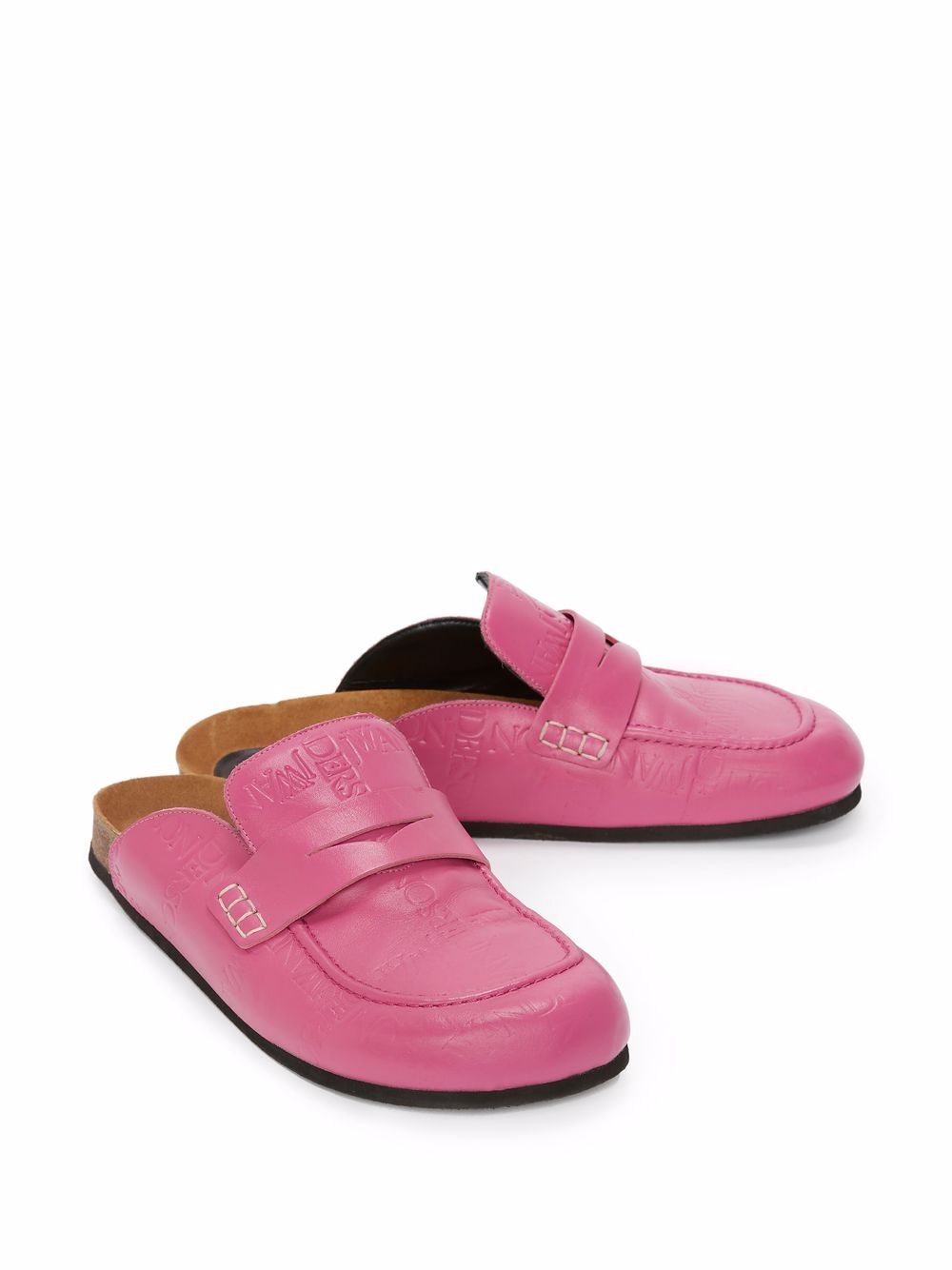 JW Anderson Loafer muiltjes met logo-reliëf - Roze