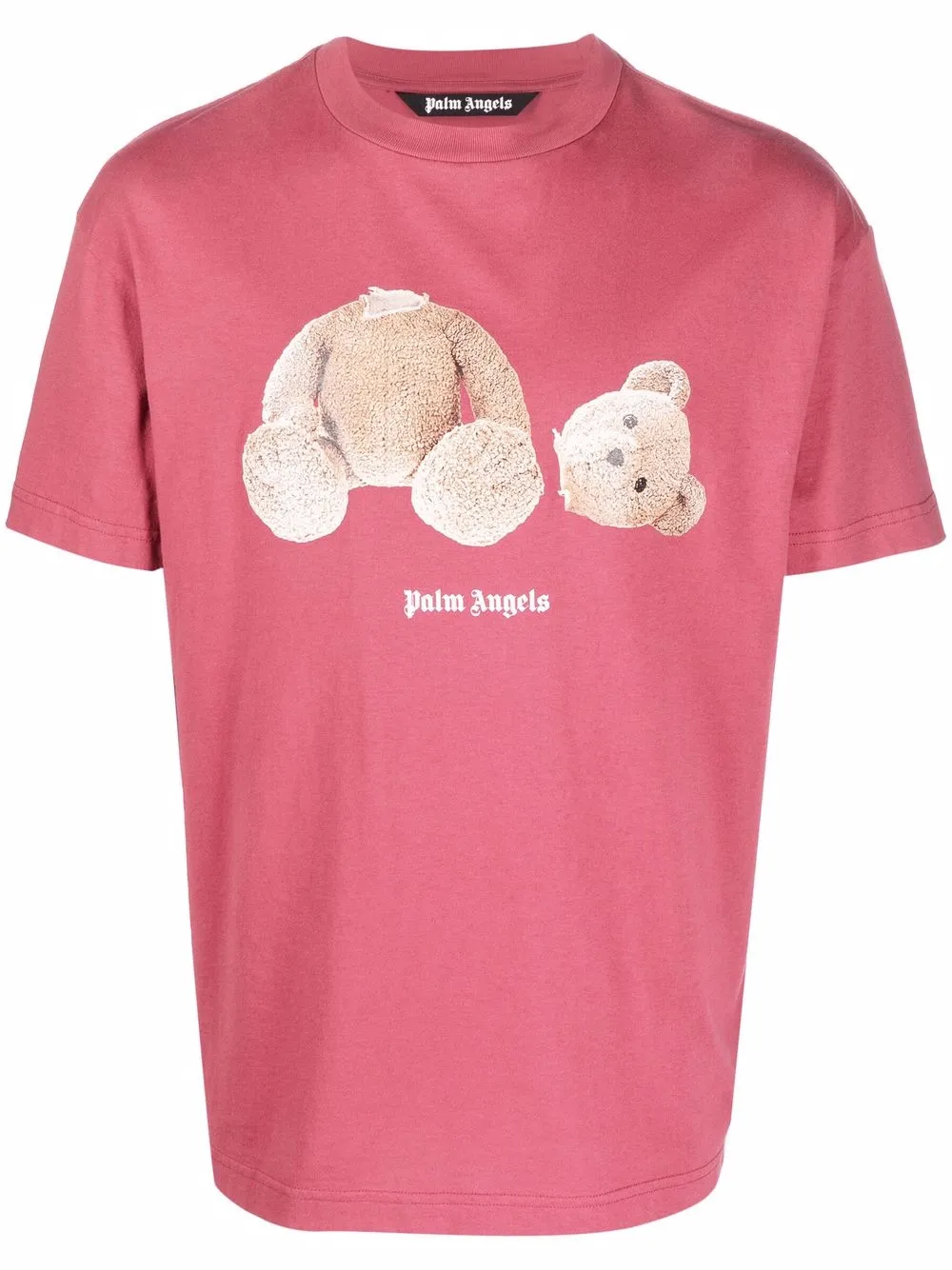 

Palm Angels playera con motivo Bear - Rosado